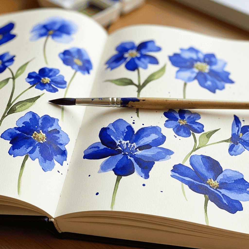 Brush Test: Indigo Bloom